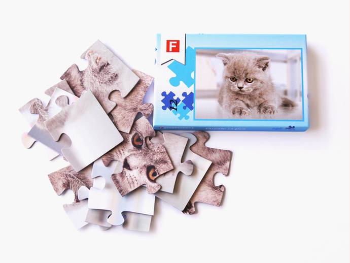 Fotopuzzel met 12 puzzelstukjes en luxe doos